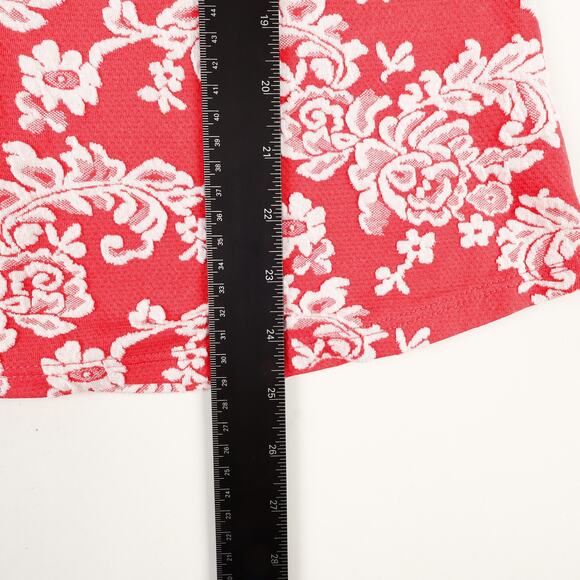 Blue Sketch Womens L Crocheted Lace Capped Sleeves Top Red Pink - Picture 5 of 7